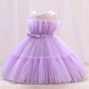 Boutique Toddler Ruffled Mesh Gown Party Dress